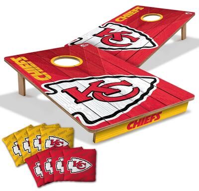 Skip's Garage Kansas City Chiefs NFL Tailgate Cornhole Board Set