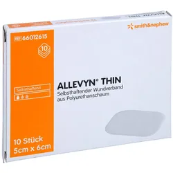 Allevyn Thin 5x6 cm dünne Wundauflage 10 St