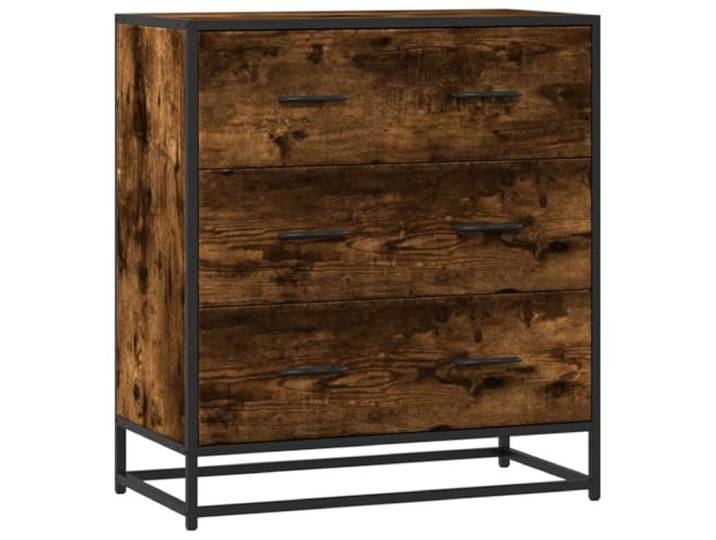 vidaXL Sideboard Räuchereiche 68x35x76 cm Holzwerkstoff und Metall