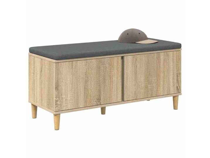 Banc de couloir ZENCORE - Marron Banc d'entrée - Montage simple - avec coussin Chêne Sonoma 100x38x46cm LH2772322