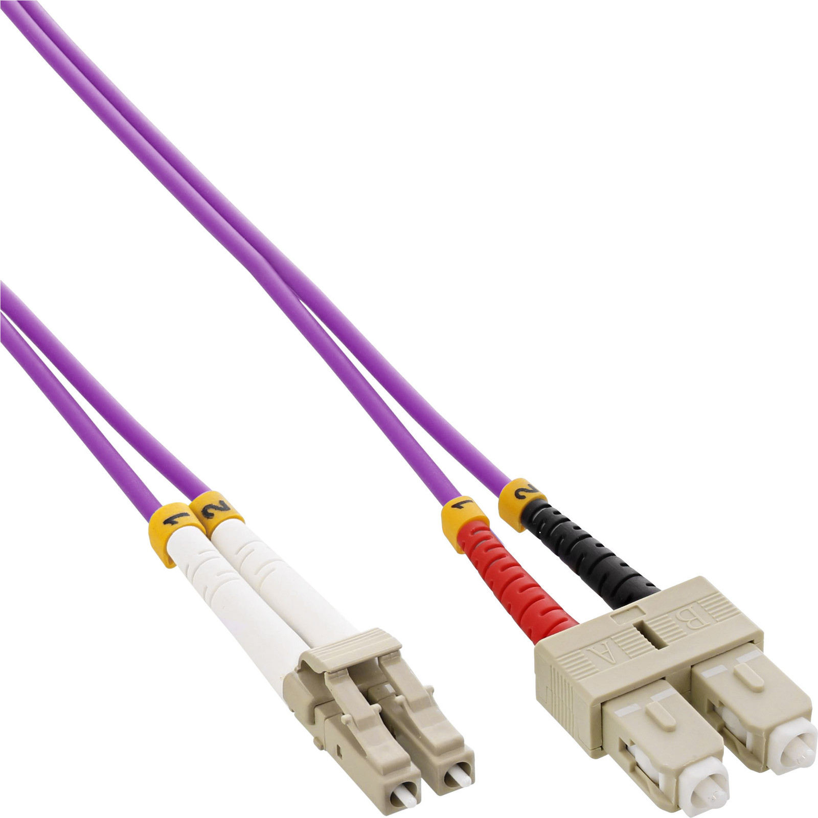 InLine 88655P LWL Duplex Kabel, LC/SC, 50/125µm, OM4, 15m