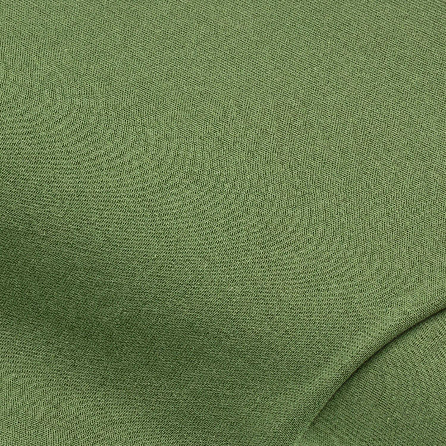 Sweatstoff "Basic" mit gerauter Innenseite, grün