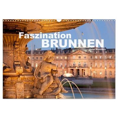 Faszination Brunnen (Wandkalender 2027 DIN A3 quer), CALVENDO Monatskalender