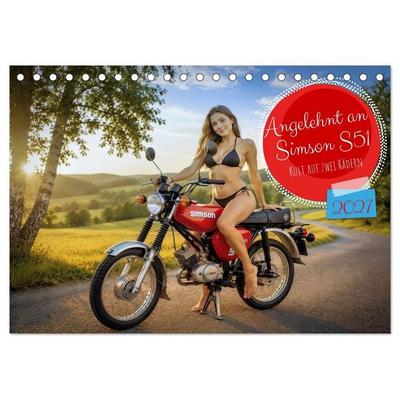 Angelehnt an Simson S51 (Tischkalender 2027 DIN A5 quer), CALVENDO Monatskalender