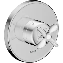AXOR Archivio Thermostat Unterputz mit Kreuzgriff, Oberfläche: Chrom