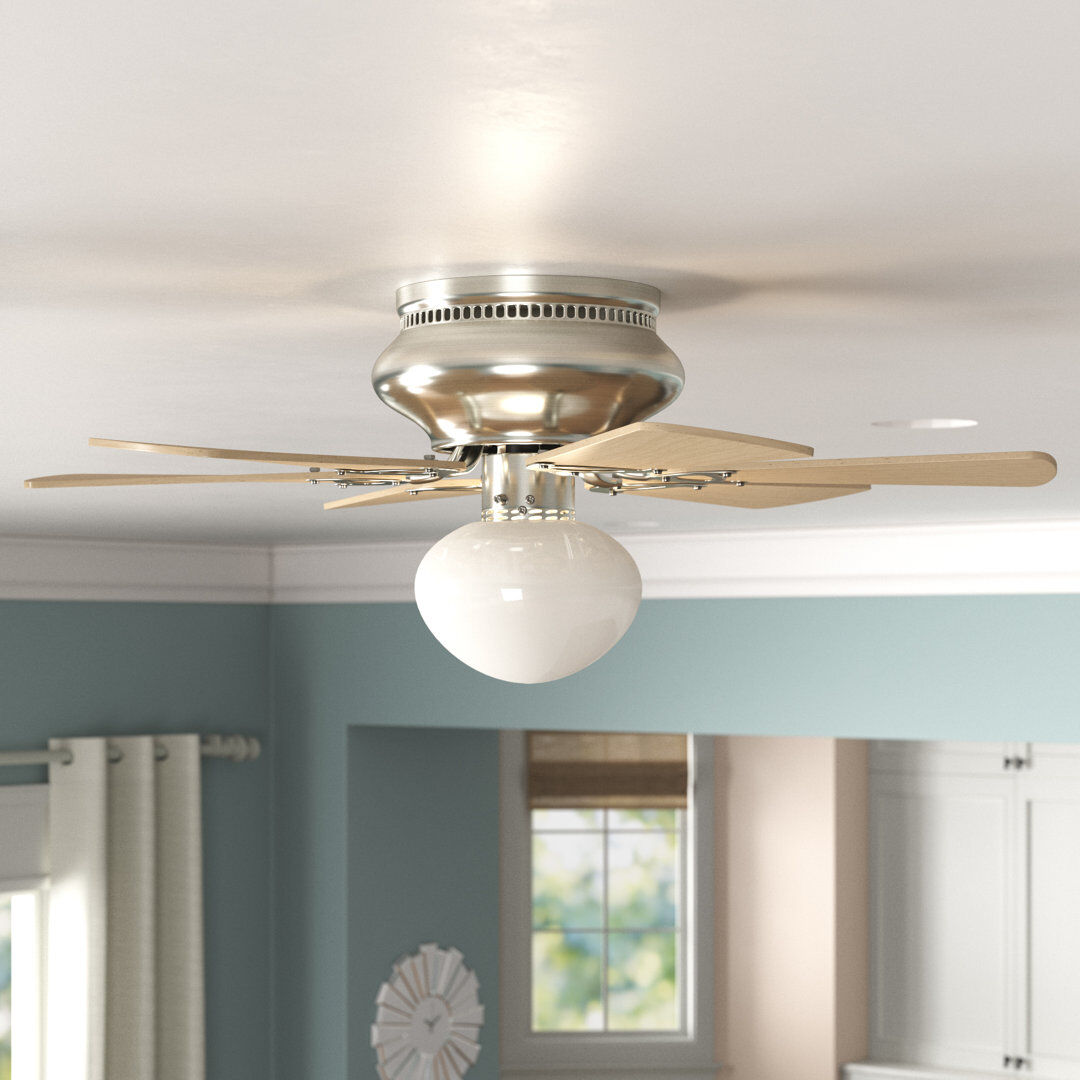 Wade Logan Otterson 27cm Ceiling Fan with Light Kit Wood 27cm
