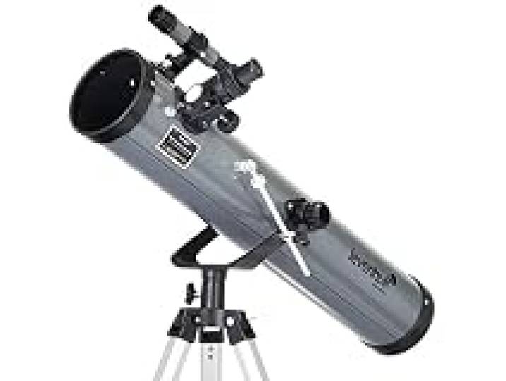 Levenhuk Blitz 76 Base 76mm Newtonian Reflector Telescope for Amateurs and Beginners with Tripod and Extended Accessories Set