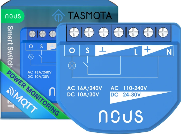 Nous B2T WLAN Tasmota Schaltmodul (1 Kanal, Leistungsmessung, ESP32)
