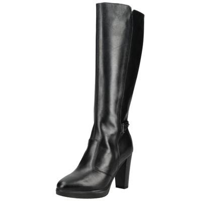 High-Heel-Stiefel NERO GIARDINI "Nero Giardini Stiefel Leder", Damen, Gr. 38, schwarz, Leder, Schuhe