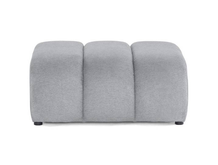 Debbie - pouf en tissu texturé - Gris