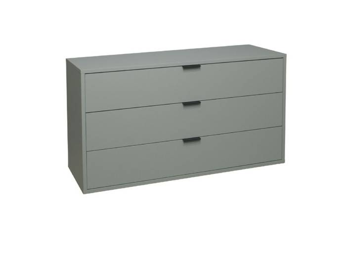 Trendstore Milana Kommode mit 3 Schubladen - Lack piniengrün matt - 119 Soft-Close-Funktion Modern