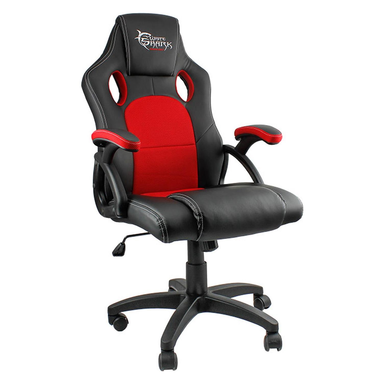 White Shark King's Throne Gaming Chair, Black-Red (White Shark)