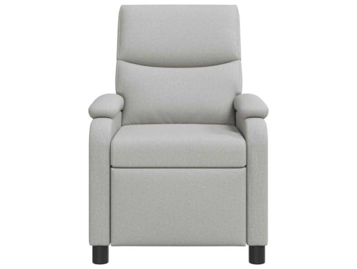Sessel Recliner Grau mit Stoff, Verstellbar 115-160 Grad, Metallrahmen 115-160° verstellbar, Metallrahmen, Ingenieurholz, Schaumstoff und Faser, leicht zu reinigen