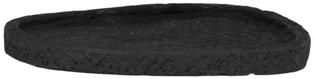 Zwarte Cement Tray - Keramisch gerecht - B/D/H: 26,5 x 26 x 2 cm