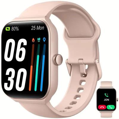 Waterproof Smartwatch, Bluetooth IPhone & Samsung Compatibility, Smart Watch For Men Women pink
