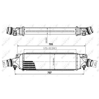 NRF Ladeluftkühler 30780 für Opel Vaughall