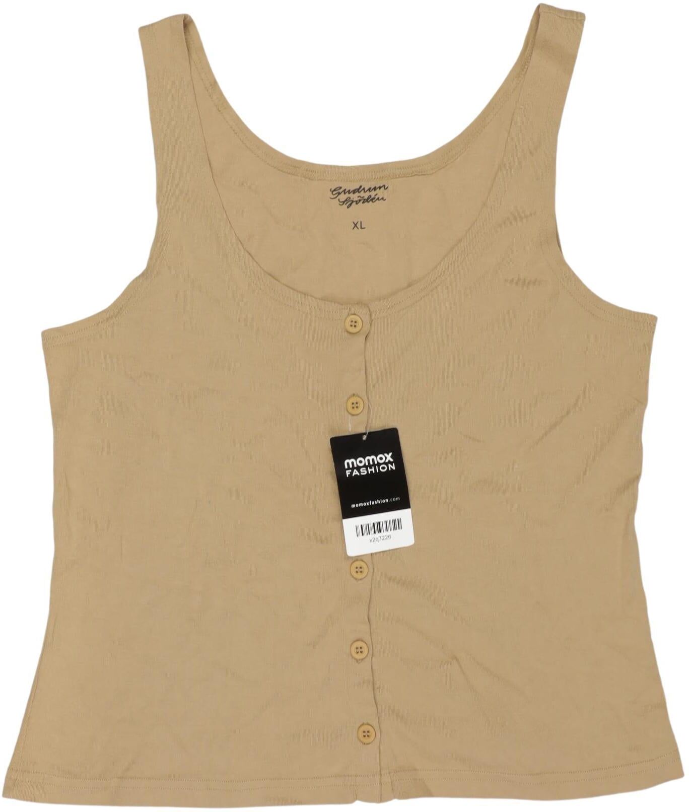 Gudrun Sjödén Damen Top, Beige, Gr. XL, Baumwolle - Second Hand