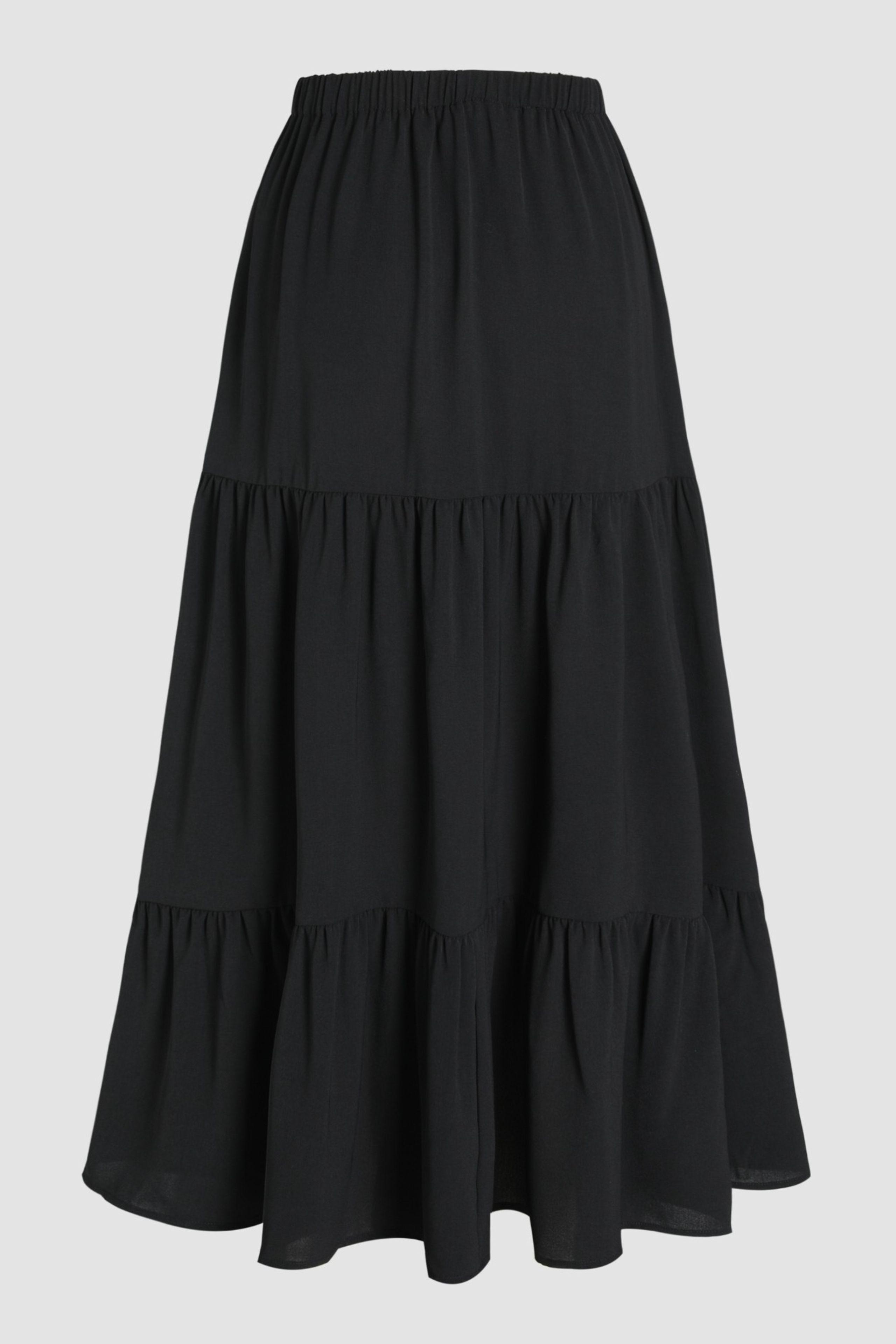 Hoch geschnittener Maxi-Rock mit Schlitz