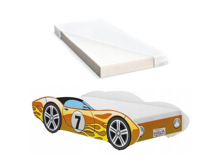 iGLOBAL Kinderbett Autobett Cars Bett Jugendbett 140 x 70 cm