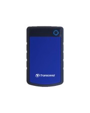 Transcend StoreJet TS4TSJ25H3B 4TB portable Festplatte (HDD) in grau/blau mit Backup-Funktion Datensicherung per Knopfdruck und Schutzhülle stoßfest robust Plug und Play 2.5" (TS4TSJ25H3B)
