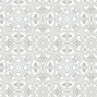 Chesapeake Concord Aqua Medallion Wallpaper