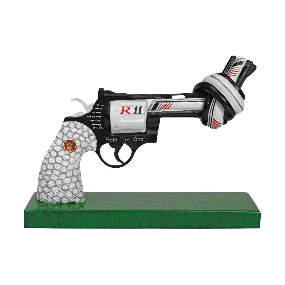 Non Violence Drive for Peace decoratie, 19 cm, Multi