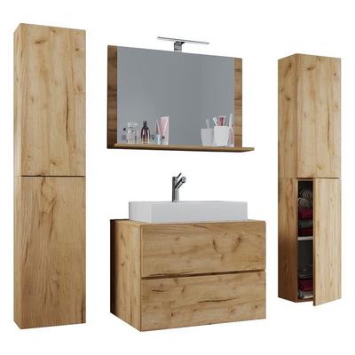 5-tlg. Waschplatz Waschtisch Lendas XL Schublade