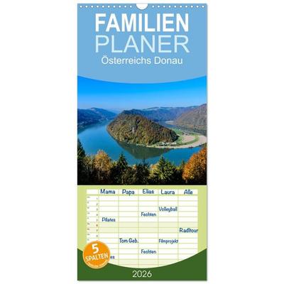 Familienplaner 2026 - Österreichs Donau mit 5 Spalten (Wandkalender, 21 x 45 cm) CALVENDO