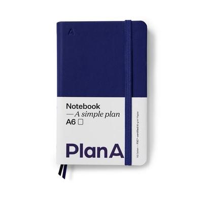 Notizbuch A6 Hardcover Blanko Navy Blue, Gebundene Ausgabe von , Bücher.de