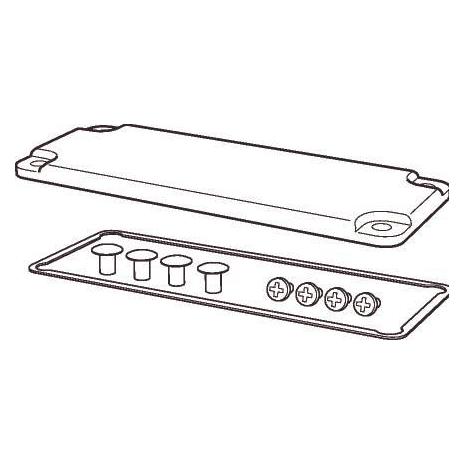 Fibox Blindflange EK polycarbonat str.3 for 380mm kasseside med skruer (Diverse) (2550068)