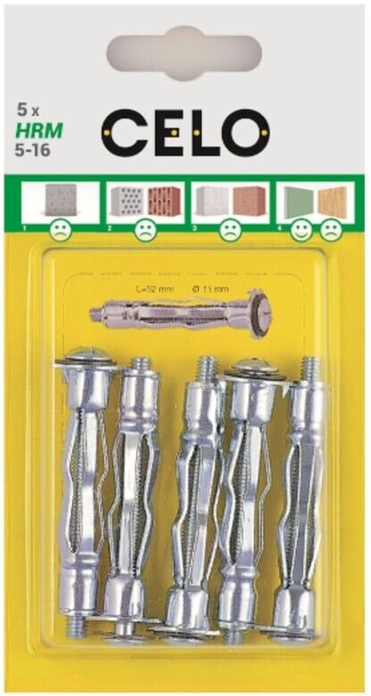CELO Blister Hohlraumdübel Metall HRM 5-32 WH ; CELO Befestigungssysteme (5532HRMWH4)
