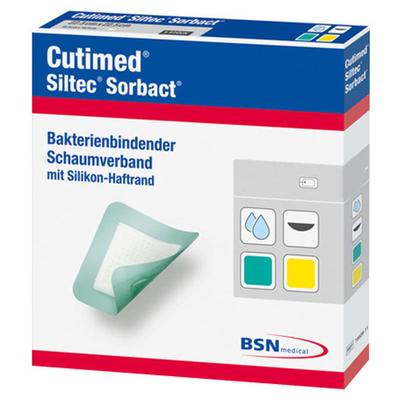 Cutimed Siltec Sorbact B PU-Verb.10x22,5cm 12 St Kompressen