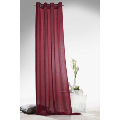 Vorhang WECKBRODT "Klara" Gr. 1, rot, B:140cm H:245cm, Polyester, Gardinen, Wildseiten-Optik, halbtransparent, Gardine, Store