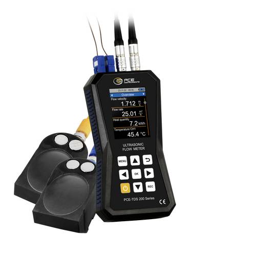 PCE Instruments Ultraschall-Durchflussmessgerät PCE-TDS 200+ L mit Durchflusssensoren Ø315-6000mm |Wärmemengenmessung