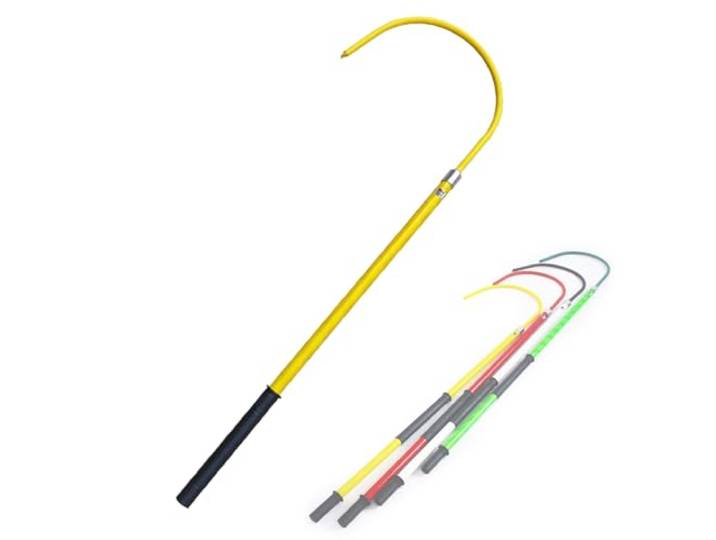 Kommerzieller Life-Haken mit verstellbarer, isolierter Stange, Hochspannungswerkzeug for Elektriker(Yellow,3.3ftx5pc)