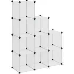 vidaXL Regalsystem mit 9 Würfeln Transparent PP
