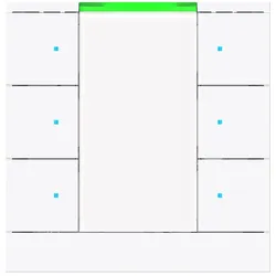 Busch-Jaeger SBOC/U6.0.12-84 Busch-Tenton® Bedienelement 6-fach mit CO2 für KNX by Busch-Jaeger, weiß 2CKA006330A0183 SBOCU601284