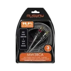 MW3RCA CINCH STEREO AUDIO KABEL AUS HOCHLEITFÄHIGEM VOLLKUPFER (99,9% OFC), 3...