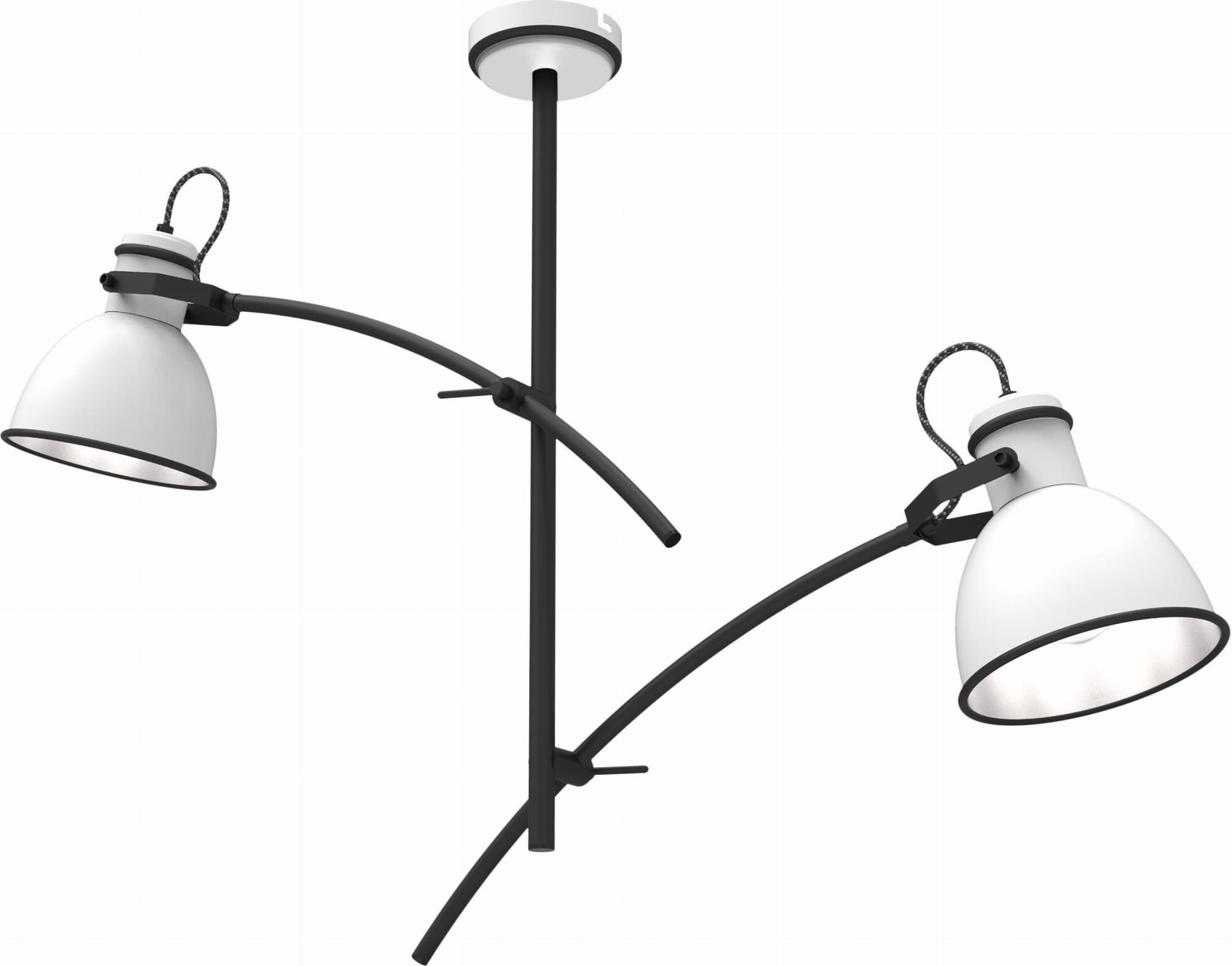 Candellux ZUMBA plafondlamp, zwart, 2x E14