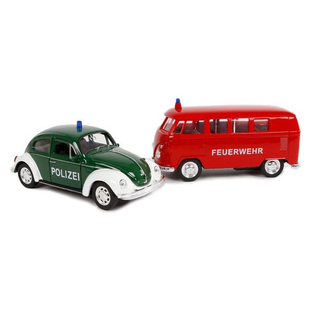 Magni VW Feuerwehr/Polizei Rückzug 1:38 sortiert - 1 Stück (520196)