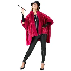Poncho "Pailletten", pink
