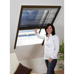 Culex Fliegengitter Alu Plissee braun, für Dachfenster, mit Plissee, 160x180cm
