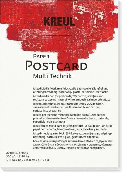 KREUL Postkartenformat A6, 300 g/m2, 20 Blatt, 20 Stk