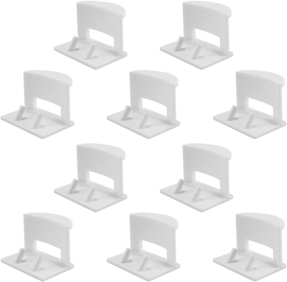 10 stuks Zelfklevende Wandhaken Wit - Dubbele Haak voor Hoeden en Accessoires
