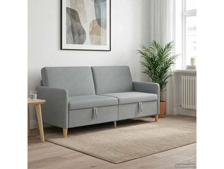 ZQQLVOO Sofa mit Stauraum Hellgrau 192 cm Polyester Hochklappsitz, Abnehmbare Bezüge, Metallrahmen, Schaumstofffüllung, Modernes Design