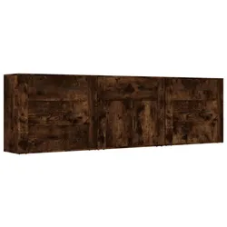 vidaXL Sideboards 3 Stk. Räuchereiche Holzwerkstoff