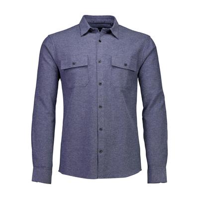 Langarmhemd LINDBERGH "Freizeithemd (Langarm) Relaxed Fit", Herren, Gr. L, Normalgrößen, blau, Obermaterial: 100% Baumwolle, Hemden
