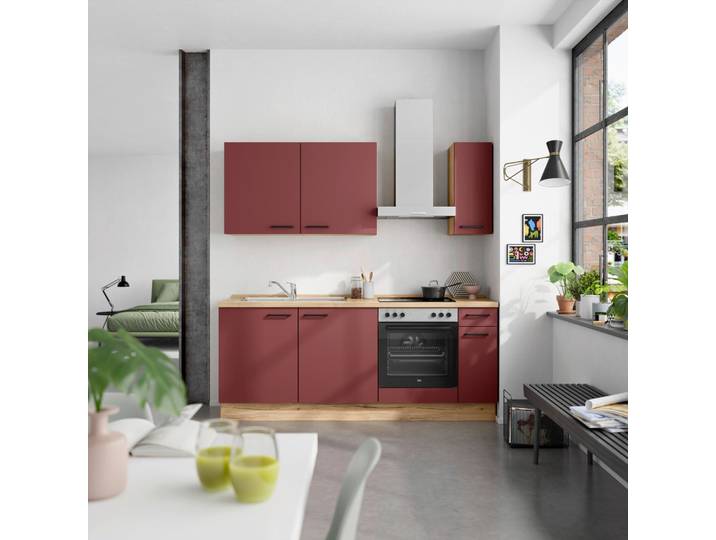 Küchenleerblock Easytouch Low o. Geräte Rot