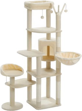 Inspire Curations Large Heavy Duty Cat Tree Tower With Oversized Hammock & Scratching Posts amt0233bg