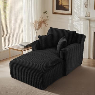Corduroy Upholstery Indoor Single Chaise Lounges Sofa